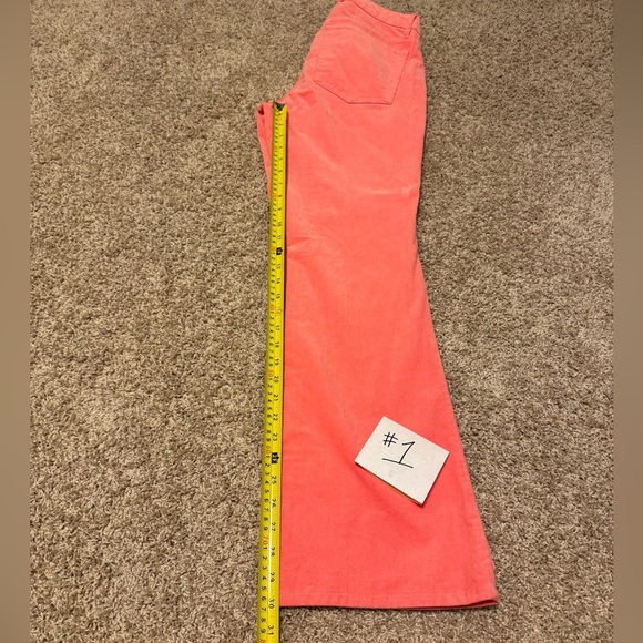 Women’s Wild Fable Low Rise Corduroy Flare Jeans Coral Pink Size 12 - Picture 6 of 11